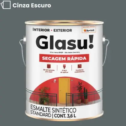 TINTA ESMALTE SINTÉTICO BRILHANTE 3,6L – GLASU