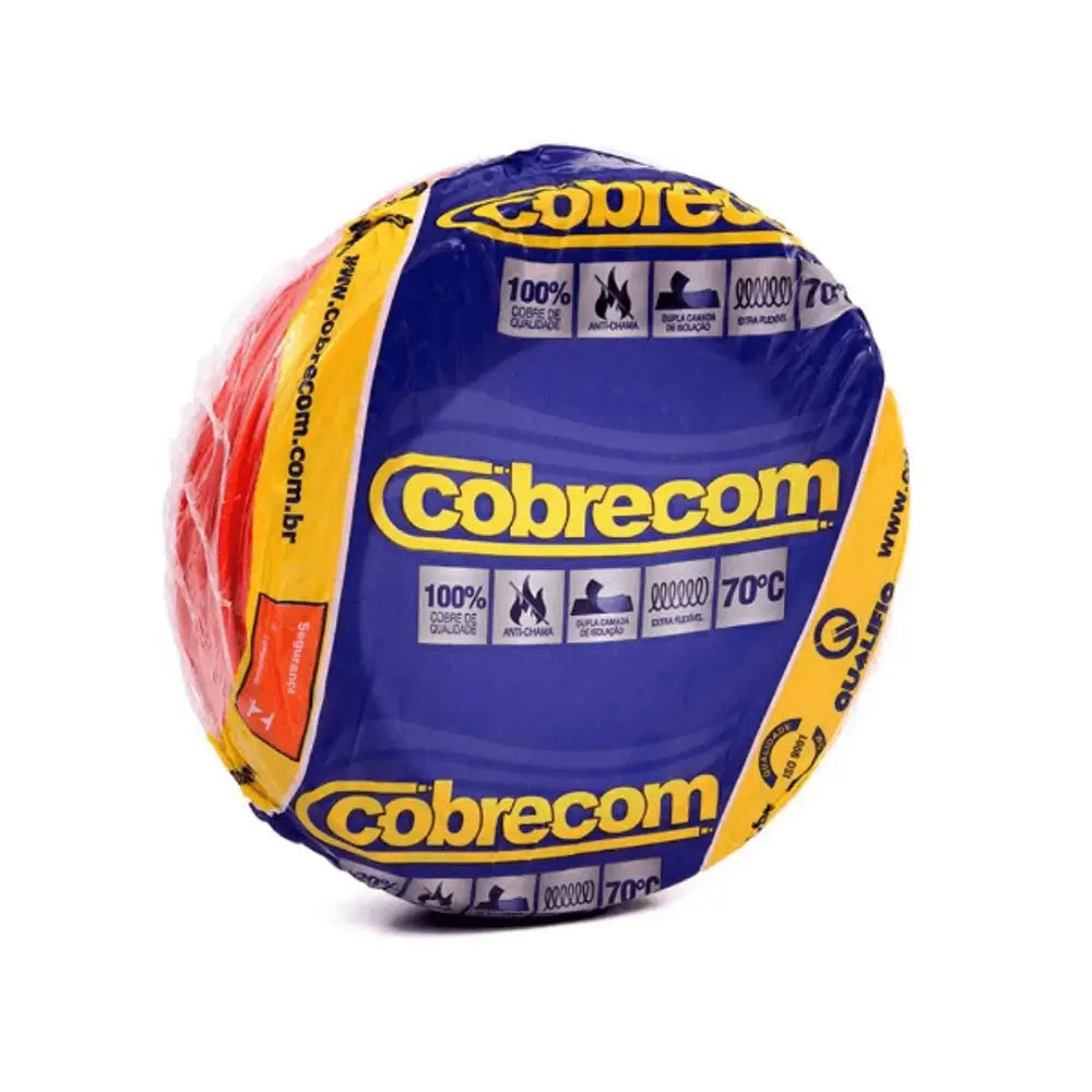 FIO CABO FLEXÍVEL 6mm ROLO 100m – COBRECOM