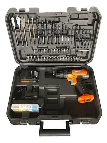 PARAFUSADEIRA / FURADEIRA IMPACTO 21V + MALETA 110 PÇS – RAYCO
