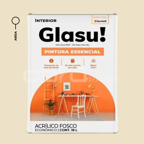 TINTA ACRÍLICA PINTURA ESSENCIAL FOSCO 18L INTERNA – GLASU