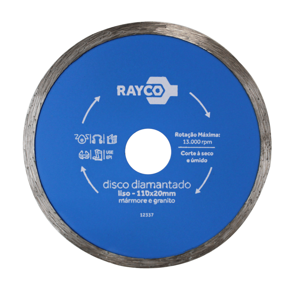 DISCO DIAMANTADO LISO 4.3/8" 110X20mm – RAYCO