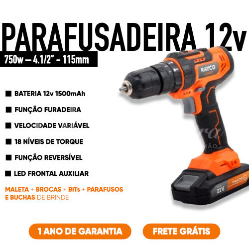 KIT FAZ-TUDO DIY: Serra Mármore + Furadeira de Impacto + Parafusadeira 12v + Esmerilhadeira + Lixadeira Orbital + Serra Tico-Tico