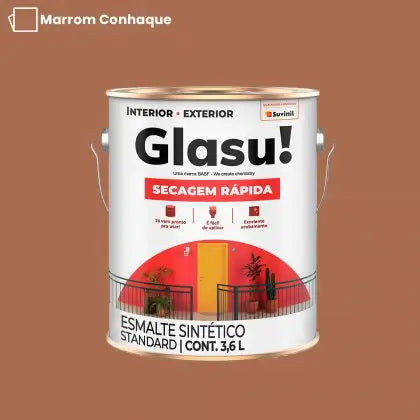 TINTA ESMALTE SINTÉTICO BRILHANTE 3,6L – GLASU