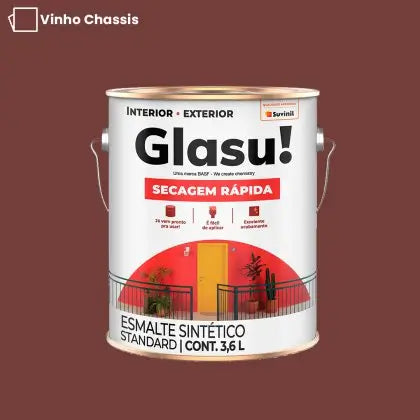 TINTA ESMALTE SINTÉTICO BRILHANTE 3,6L – GLASU
