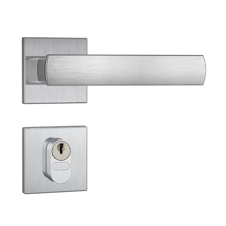 FECHADURA EXTERNA ROSETA QUADRADA INOX – STAM