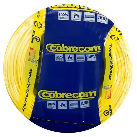 FIO CABO FLEXÍVEL 6mm ROLO 100m – COBRECOM