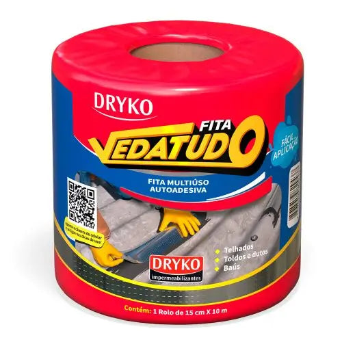 FITA ASFÁLTICA ALUMINIZADA VEDATUDO 1mmX10m – DRYKO