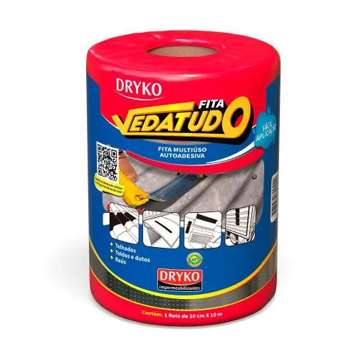 FITA ASFÁLTICA ALUMINIZADA VEDATUDO 1mmX10m – DRYKO