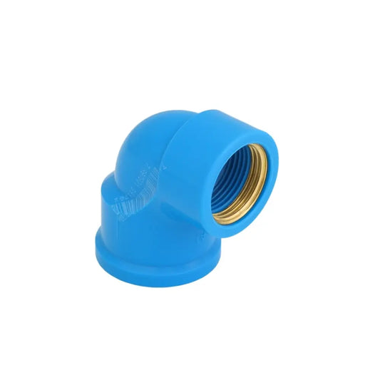 JOELHO 90º AZUL COM BUCHA DE LATÃO – KRONA