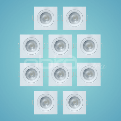 KIT 10 SPOTS LED EMBUTIR QUADRADO 5W MR16 – KIAN
