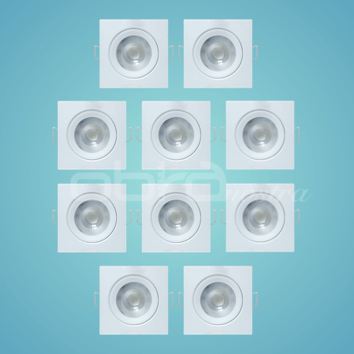 KIT 10 SPOTS LED EMBUTIR QUADRADO 5W MR16 – KIAN