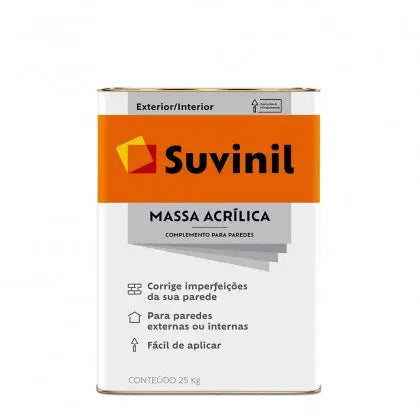 MASSA ACRÍLICA BRANCA EXTERIOR 25KG – SUVINIL