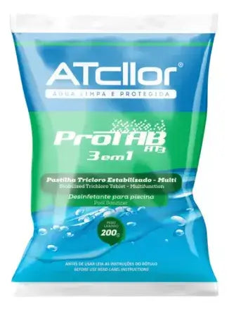 PASTILHA TRICLORO MULTIFUNÇÃO 3X1 200g PROTAB – ATCLLOR