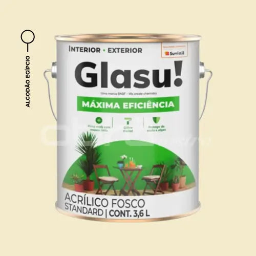 TINTA ACRÍLICA MÁXIMA EFICIÊNCIA FOSCO 3,6L EXTERNA – GLASU