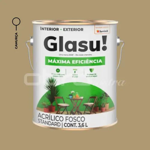 TINTA ACRÍLICA MÁXIMA EFICIÊNCIA FOSCO 3,6L EXTERNA – GLASU