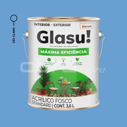 TINTA ACRÍLICA MÁXIMA EFICIÊNCIA FOSCO 3,6L EXTERNA – GLASU