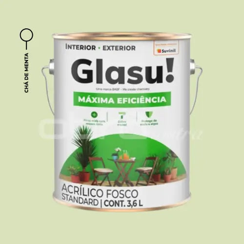 TINTA ACRÍLICA MÁXIMA EFICIÊNCIA FOSCO 3,6L EXTERNA – GLASU