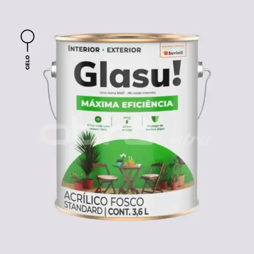 TINTA ACRÍLICA MÁXIMA EFICIÊNCIA FOSCO 3,6L EXTERNA – GLASU