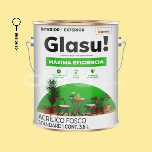 TINTA ACRÍLICA MÁXIMA EFICIÊNCIA FOSCO 3,6L EXTERNA – GLASU