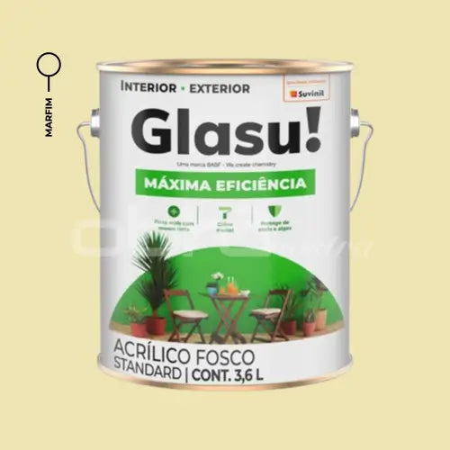 TINTA ACRÍLICA MÁXIMA EFICIÊNCIA FOSCO 3,6L EXTERNA – GLASU