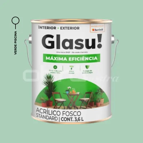 TINTA ACRÍLICA MÁXIMA EFICIÊNCIA FOSCO 3,6L EXTERNA – GLASU