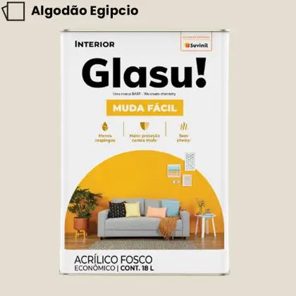 TINTA ACRÍLICA MUDA FÁCIL FOSCO 18L INTERNA – GLASU