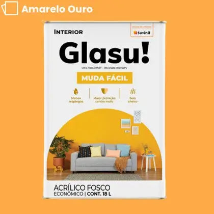 TINTA ACRÍLICA MUDA FÁCIL FOSCO 18L INTERNA – GLASU