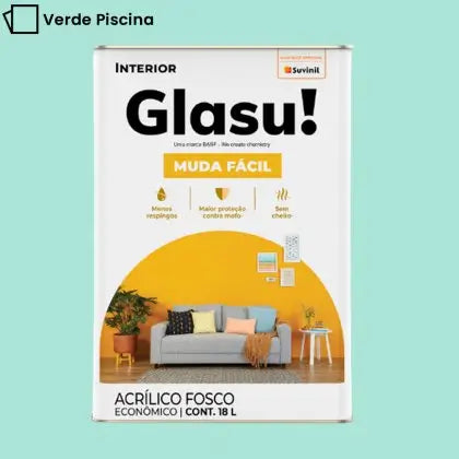 TINTA ACRÍLICA MUDA FÁCIL FOSCO 18L INTERNA – GLASU