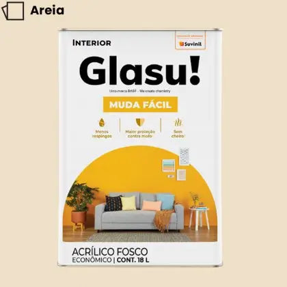 TINTA ACRÍLICA MUDA FÁCIL FOSCO 18L INTERNA – GLASU