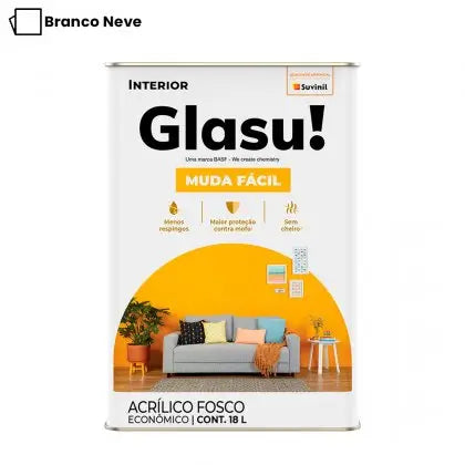 TINTA ACRÍLICA MUDA FÁCIL FOSCO 18L INTERNA – GLASU