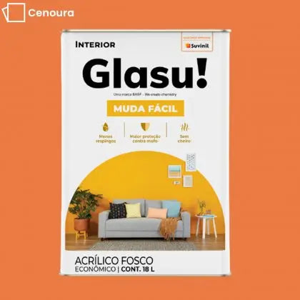 TINTA ACRÍLICA MUDA FÁCIL FOSCO 18L INTERNA – GLASU