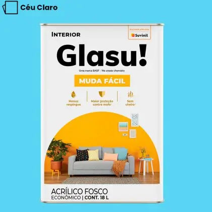 TINTA ACRÍLICA MUDA FÁCIL FOSCO 18L INTERNA – GLASU