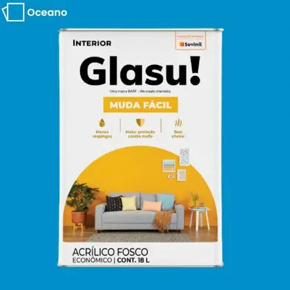 TINTA ACRÍLICA MUDA FÁCIL FOSCO 18L INTERNA – GLASU