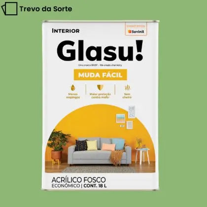 TINTA ACRÍLICA MUDA FÁCIL FOSCO 18L INTERNA – GLASU