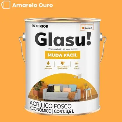 TINTA ACRÍLICA MUDA FÁCIL FOSCO 3,6L INTERNA – GLASU