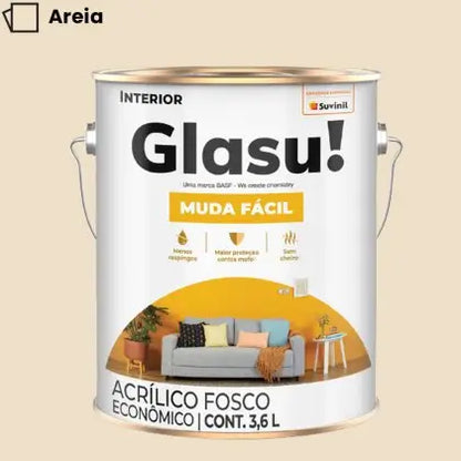 TINTA ACRÍLICA MUDA FÁCIL FOSCO 3,6L INTERNA – GLASU