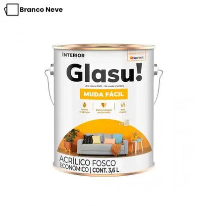 TINTA ACRÍLICA MUDA FÁCIL FOSCO 3,6L INTERNA – GLASU