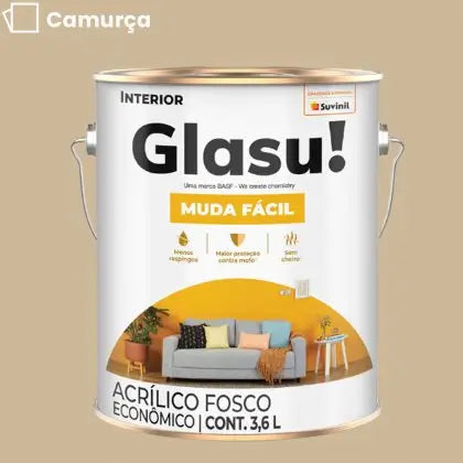 TINTA ACRÍLICA MUDA FÁCIL FOSCO 3,6L INTERNA – GLASU