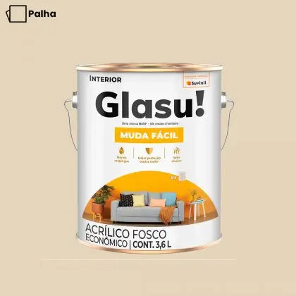 TINTA ACRÍLICA MUDA FÁCIL FOSCO 3,6L INTERNA – GLASU