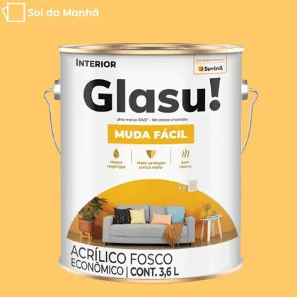 TINTA ACRÍLICA MUDA FÁCIL FOSCO 3,6L INTERNA – GLASU