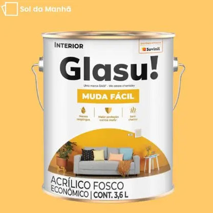TINTA ACRÍLICA MUDA FÁCIL FOSCO 3,6L INTERNA – GLASU