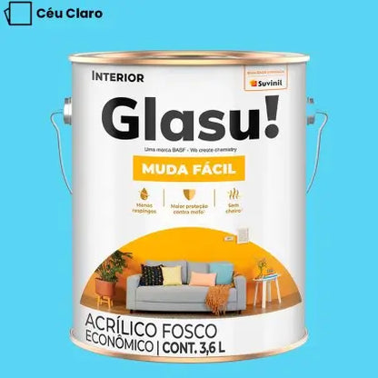 TINTA ACRÍLICA MUDA FÁCIL FOSCO 3,6L INTERNA – GLASU