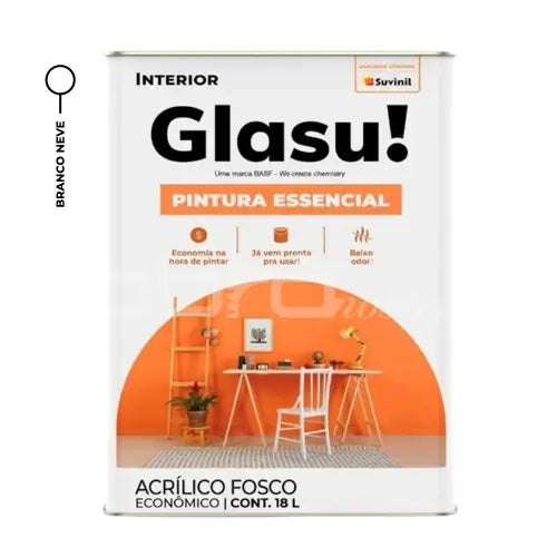 TINTA ACRÍLICA PINTURA ESSENCIAL FOSCO 18L INTERNA – GLASU