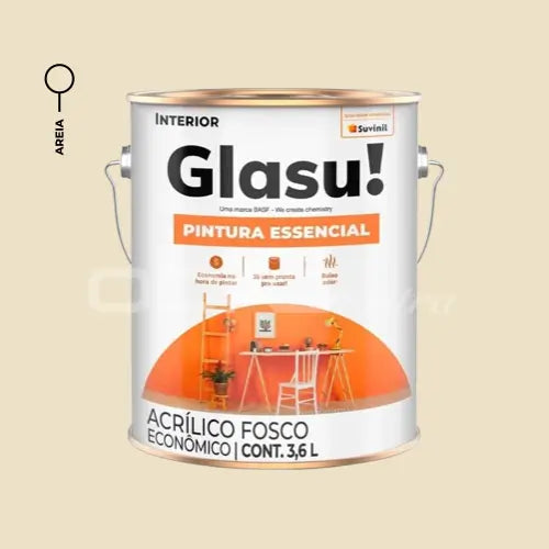 TINTA ACRÍLICA PINTURA ESSENCIAL FOSCO 3,6L INTERNA – GLASU