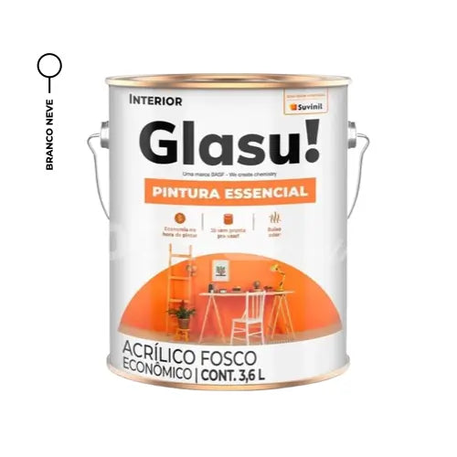 TINTA ACRÍLICA PINTURA ESSENCIAL FOSCO 3,6L INTERNA – GLASU