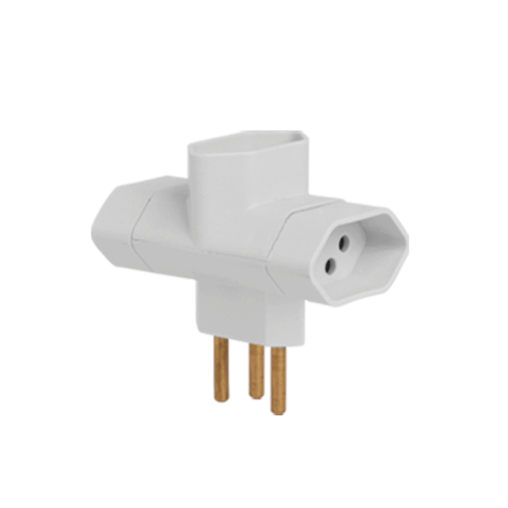 ADAPTADOR PINO 3 SAIDAS 2P+T 10A – ILUMI