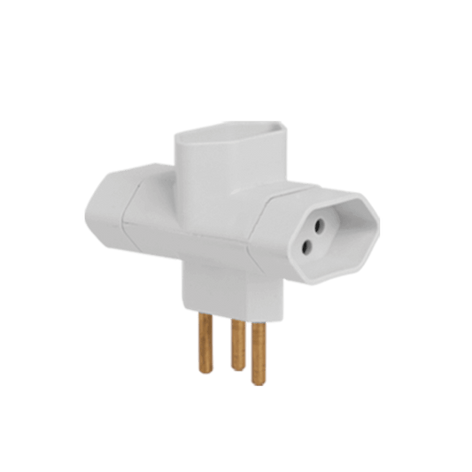 ADAPTADOR PINO 3 SAIDAS 2P+T 10A – ILUMI