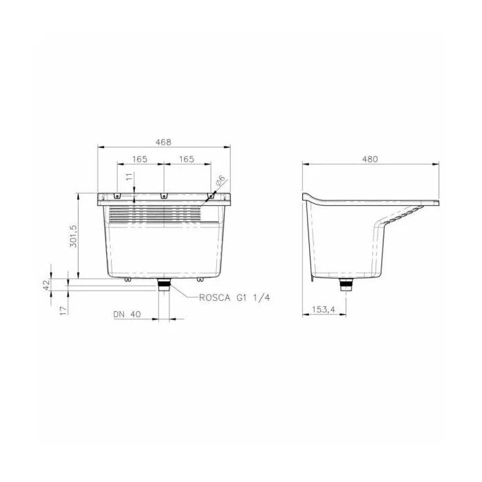 TANQUE LAVAR ROUPAS PVC 20L BRANCO – HERC