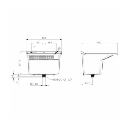 TANQUE LAVAR ROUPAS PVC 20L BRANCO – HERC