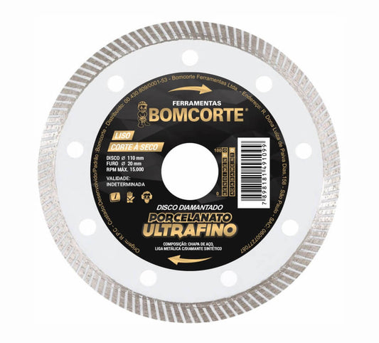 DISCO DIAMANTADO ULTRA FINO P/ PORCELANATO – BOM CORTE